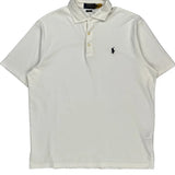 Polo By Ralph Lauren Polo Shirt - Medium White Cotton