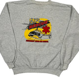 Air Rescue Hanes Graphic Sweatshirt - Large Grey Cotton Blend
