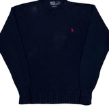 Polo By Ralph Lauren Sweater - Large Navy Cotton