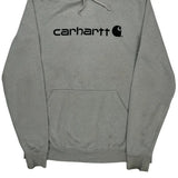 Carhartt Hoodie - Large Grey Cotton Blend