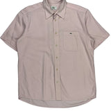 Lacoste Short Sleeve Shirt - Medium Pink Cotton