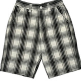 Southpole Checked Shorts - 28W 11L Black & White Cotton