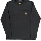 Carhartt Long Sleeve T-Shirt - Small Black Cotton