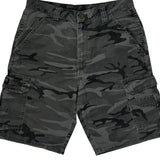 American Eagle Camo Cargo Shorts - 31W 11L Gray Cotton