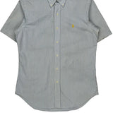 Ralph Lauren Striped Short Sleeve Shirt - Small Blue Cotton