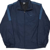 Nike Windbreaker - Large Blue Polyester