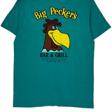 Bar & Grill Fruit Of The Loom Single Stitch T-Shirt - XL Green Cotton