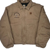 Faded Sdl Carhartt Embroidered Arctic Jacket - 2XL Beige Cotton