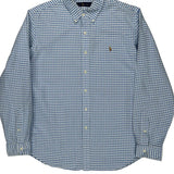 Ralph Lauren Checked Shirt - XL Blue Cotton