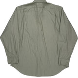 Regent Classic Fit Polo By Ralph Lauren Pinstripe Shirt - XL Green Cotton