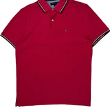 Tommy Hilfiger Polo Shirt - Medium Red Cotton