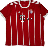 Bayern Munchen Adidas 2017-18 Home Football Shirt - 2XL Red Polyester