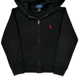 Age 6-7 Polo By Ralph Lauren Hoodie - Small Black Cotton