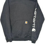 Carhartt Spellout Hoodie - Small Black Cotton