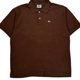 Lacoste Polo Shirt - XL Brown Cotton