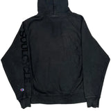 Reverse Weave Champion Spellout Hoodie - Small Black Cotton