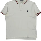 Polo By Ralph Lauren Slim Fit Polo Shirt - Medium White Cotton