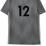 Adidas Football Shirt - Small Grey Polyester