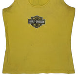 Motorcycles Harley Davidson Graphic Tank Top - Medium Yellow Cotton