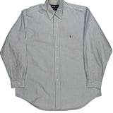 Ralph Lauren Striped Shirt - Large Blue Cotton
