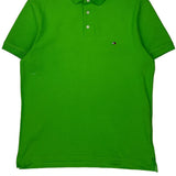 Tommy Hilfiger Slim Fit Polo Shirt - Large Green Cotton