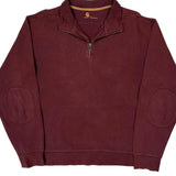 Carhartt 1/4 Zip - Large Burgundy Cotton