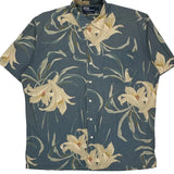 Polo By Ralph Lauren Floral Hawaiian Shirt - Medium Blue Cotton