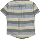 Tommy Hilfiger Striped Short Sleeve Shirt - XL Blue Cotton