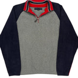 Tommy Hilfiger 1/4 Zip - Large Gray Cotton