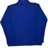 Ralph Lauren Petite 1/4 Zip - Medium Blue Cotton