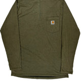 Carhartt 1/4 Zip - Medium Green Cotton Blend