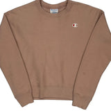 Reverse Weave Champion Sweatshirt - Small Brown Cotton