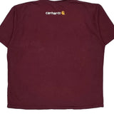 Carhartt T-Shirt - 2XL Burgundy Cotton