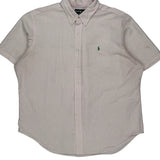 Ralph Lauren Striped Short Sleeve Shirt - 2XL Pink Cotton