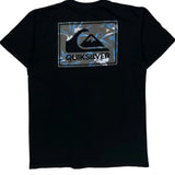Quiksilver Graphic T-Shirt - Large Black Cotton
