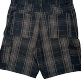 Wrangler Checked Cargo Shorts - 38W 11L Black Cotton