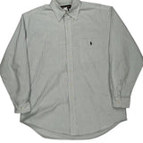 Ralph Lauren Striped Shirt - Medium Green Cotton