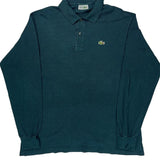 Lacoste Long Sleeve Polo Shirt - XL Green Cotton