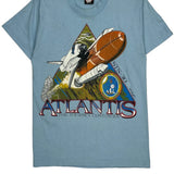 Atlantis The Journey Continues Screen Stars Single Stitch T-Shirt - Medium Blue Cotton Blend