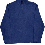 Polo By Ralph Lauren 1/4 Zip - XL Blue Cotton