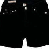True Religion Skinny Denim Shorts - 28W US 2 Black Cotton Blend