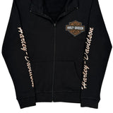 Niagara Falls Canada Harley Davidson Spellout Track Jacket - Large Black Cotton