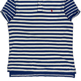 The Boyfriend Polo Polo By Ralph Lauren Striped Polo Shirt - XL Blue Cotton