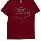 Oakley T-Shirt - Small Red Cotton