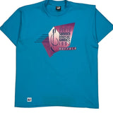 Single Stitch Summer Music Games 1993 Buffalo Screen Stars Graphic T-Shirt - XL Blue Cotton Blend