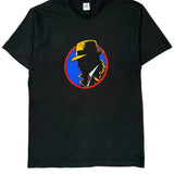 Single Stitch Detective Silhouette Fruit Of The Loom Graphic T-Shirt - XL Black Cotton