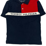 Age 8-10 Tommy Hilfiger Spellout Polo Shirt - Small Red Cotton