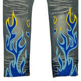 Savage Unbranded Hip Hop Jeans - 36W 31L Grey Cotton