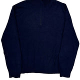 Polo By Ralph Lauren 1/4 Zip - Large Navy Cotton