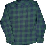 Levis Checked Flannel Shirt - Large Blue Cotton